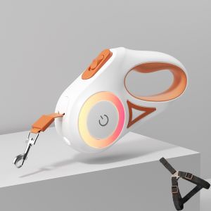 hipidog | Automatic Retractable Dog Leash With Light For Small Dogs Teddy Corgi Outdoor Pet Supplies LED Dog Leash Reflective Handle