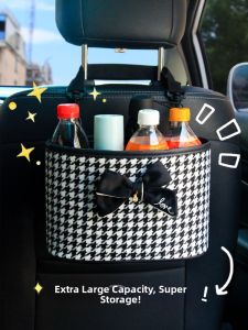 XIONGDECHUANSHUO | Creative Women Tartan Car Backseat Organizer