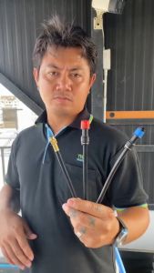 ชุดหัวฉีดพ่นน้ำทองเหลือง งอได้ พร้อมท่อPE 5x8มม. และหมุดตัวU MR.THAI WATER