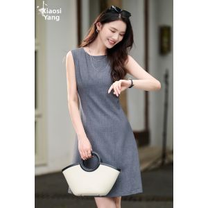Misoshine | Elegant Sleeveless A-Line Waist-Cinching Summer Dress