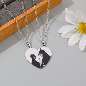 แบทแมนเลิฟสปลิซจี้สร้อยคอภาพยนตร์ธีมเครื่องประดับสร้างสรรค์ที่เรียบง่ายสำหรับของขวัญที่ระลึกวันวาเลนไทน์