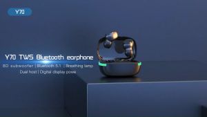Y70 หูฟังไร้สาย ชาร์จไร้สาย TWS true wireless Bluetooth 5.1 หูฟัง HIFI เสียง8D สำหรับเล่นเกม ดูหนัง หูฟังบลูทูธไร้สาย สเตอริโอ ตัดเสียงรบกวน Headset earphone gaming