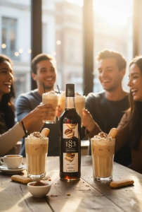 1883 MAISON ROUTIN Tiramisu Syrup 1L - Gourmet French Syrup for Coffee Milk Tea & Desserts