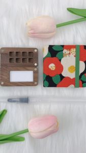 Sổ vẽ nước mini bìa handmade gáy may vân Hot định lượng 300gsm 20 tờ