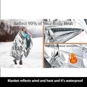 10PCS 160*210CM Emergency Survival Blanket Waterproof Thermal Blanket Rescue Sunscreen Insulation