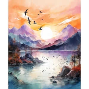 KAYOU | Diy Oil Painting By Numbers Landsape Acrylic Paint Modern Wall Art Frameless Hand Painted Canvas For Home Decor