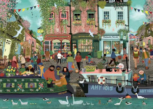 Jigsaw Puzzle 500/1000/1200/2000PCS Riverside Town Art Puzzle Decompression Toy for Adult Family Game Home Decor Birthday Gift
