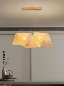 SANGEJIANGREN | Creative Artistic Bamboo Weaving Zen Pendant Light