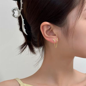 ต่างหูรูปผีเสื้อเงินแท้ S925 สำหรับผู้หญิง ดีไซน์หรูหรา ต่างหูรูปผีเสื้อแบบใหม่ปี 2024 สำหรับหูคู่ เครื่องประดับแฟชั่น