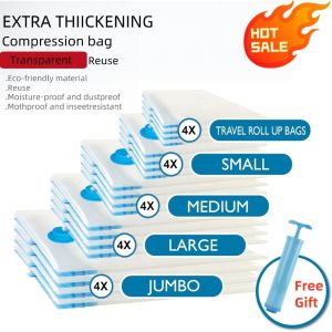 Thickening Storage Bag Quilt Blankets Clothes LargeVacuumSealed Compression Bag Manal Pump Vacuum Bags Home Vaccum StorageHolder