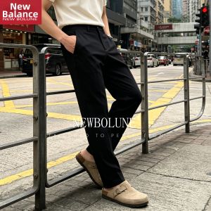 NEW BOLUNE | Elastic Summer Slim Fit Dress Pants
