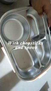 304 Stainless Steel Leak-Proof 5-Compartment Bento Box with Lid Thermal Insulated Lunch Container for Office and School