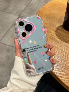 Huawei Pura70/80 Phone Case Cream Mirror Colorful Polka Dot INS Style P60/50/40/30 with Mirror Female God Atmosphere New pro Simple Ultra High-End Anti-Fall Cover