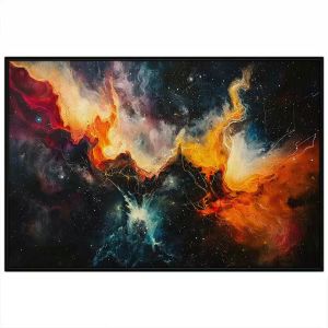 Tranh phong cảnh vũ trụ. Tranh treo tường dán tường sơn dầu canvas trang trí. CGI-1551