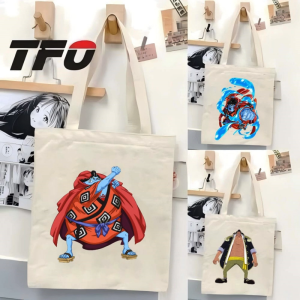 TFO Tote Bag One Piece the Straw Hat Pirates Monkey D. Luffy Versatile Ideal for College School