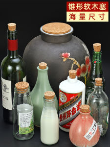Large Ceramic Bottle Cork Stopper Small Mouth Big Mouth Barrel Shape Wood Cork Seal Cover for Wine Beverage Storage