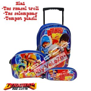 Tas Ransel Troli Anak Boboiboy Triset / Tas Ransel Troli Anak Karakter Boboiboy / Tas Ransel Anak / Tas Anak Sekolah TK SD / Tas Sekolah / Tas Sekolah Anak / Ransel Anak / Tas Trolly Anak / Tas Anak Karakter / Ransel Anak / Ransel Troli Anak / Tas Anak