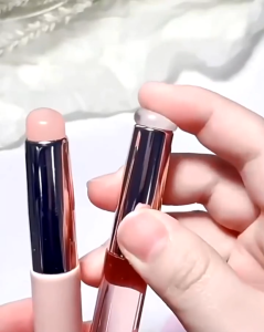 KeraSys แปรงทาลิปสติก หัวซิลิโคน แปรงทาปาก ไล่สีเล็บ ออมเบร ขัดผงเล็บ ปั๊มลายเล็บ ทรงกลม ขนาดเล็ก แบบพกพา พร้อมฝาปิด