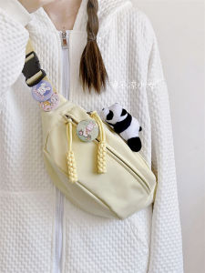 Casual Nylon Crossbody Waist Bag for Youth Lightweight Japanese Style Simple  All-Match Small Bag Leisure Forest System Chest Bag