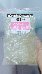 Empty Capsules Size 0 Gelatin Capsules Transparent 1pack 1000pcs