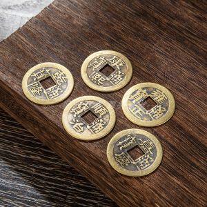 Copper Coins Loose Money Brass Qing Dynasty Five Emperors Coins Kangxi Shunzhi Qian Long Reign Pure Copper a Bucket of Gold Treasure Bowl Decorations Antique Coin