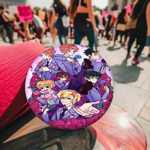Anime Ouran High School Host Club Anime Button Pin Handmade Brooch for Clothes Cartoon Badge Backpack Decoration Jewelry