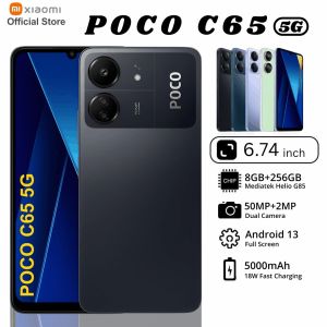 POCO C65 5G 8+256GB 50MP AI Triple Camera Smooth 6.74" 90Hz Display Massive 5000mAh Battery