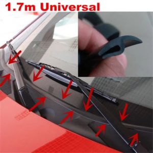 1.7m Car Wiper Front Windshield Panel Moulding Seal Strip for Honda Audi Benz Buick VW Skoda Mazda Ford Toyota BMW E46 E39 M5 X6