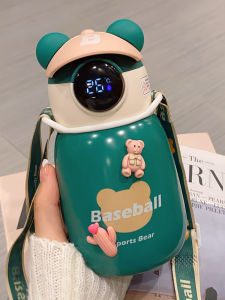 Smart Temperature Display Insulated Stainless Steel Water Bottle Large Capacity Cute Straw Cup for Students Food Grade 316