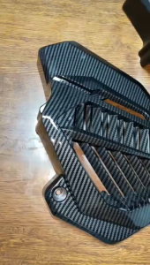 Honda Radiator Cover for Click 125i/150i/V2/V3: Game Changer Matte Black Carbon Radiator Cover