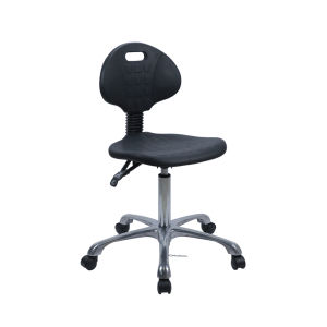 Anti-Static Leather Backed Chair Height Adjustable Laboratory PU Material Rotatable Industrial Style Customizable Office Furniture