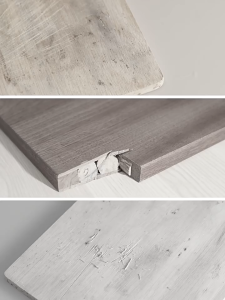 SR99. ECOCO Black Sandalwood Cutting Board Natural Solid Wood Chopping Board Juice Groove Hardness Antibacterial 99.9%