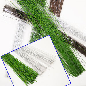 50ชิ้น26 #   0.45 มม.36 ซม.ดอกไม้ลวดกระดาษคุณภาพสูงครอบคลุมประดิษฐ์สาขา Twigs ลวดเหล็กสําหรับ DIY/ไนลอนดอกไม้อุปกรณ์เสริม