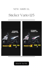 Stiker Striping Variasi Lis Motor Vario CLICK Led 125 Terbaru Simpel Murah VAR 15A