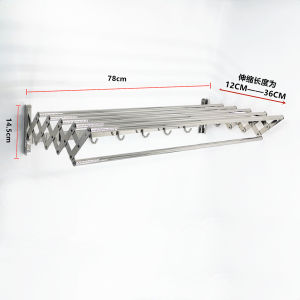 Expandable Stainless Steel 304 Foldable Towel Rack No Drilling Required Bathroom And Balcony Clothes Drying Rack Towel Bar