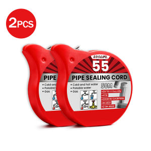 LOOLIFL 50M Pipe Sealing Cord (1-3pc) - Reusable Home Pipeline Sealant Eco-Friendly for Kitchen & Bathroom Repairs