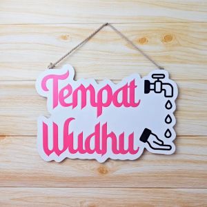 Zehandcraft - Hiasan Dinding Tempat Wudhu Aesthetic 30x20 Cm / Dekorasi Tempat Wudhu Dinding