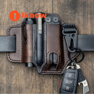 400 ลิงค์ที่จะเป็น I Know EDC Tool Holster Retro Outdoor Storage Holster Sports Pocket Tool Sleeve Flashlight Sleeve