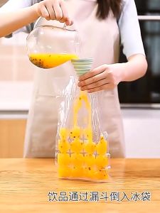 10Pcs/Pack Disposable Ice Cube Bags Trays Self-Seal Beg Easy Release Ice Cube Mold Ais Kiub Acuan Pakai Buang 一次性制冰袋
