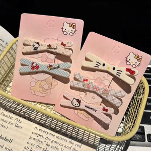 Set 5 Kẹp Tóc Mái Mèo Kitty Hình Chữ X Đáng Yêu Dễ Thương