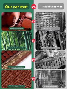 MONLEYTA | Car Seat Cushion Summer Cool Pad Single Piece Universal Bamboo Ice Silk Breathable Vehicle Rear Seat Mat Truck Seat Cushion