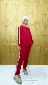 TERMURAH TERLARIS Setelan Senam Olahraga Training Wanita Lina L XL XXL XXXL LBM 52017 56018 60019 64020 23855