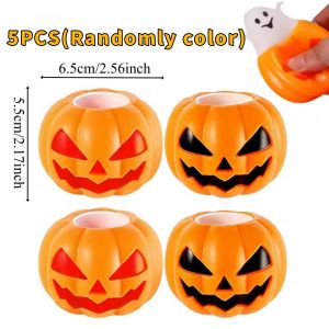 1/3/5PCS Halloween Pumpkin Ghost Squeeze Pinch Toy Favors Halloween Party Supplies Stress Relief Fidget Toys Birthday Gifts