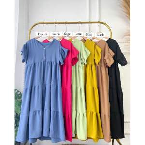 Gamis Silky Premium Terbaru 2024 Gamis Pesta Wanita Dewasa Busui Dres Kondangan Elegan Simpel Baju Muslim Cod