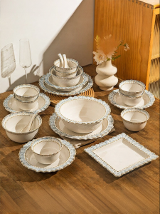 MODERN SWEETHOME | Underglaze Colored French Kiln Changed Tableware Set