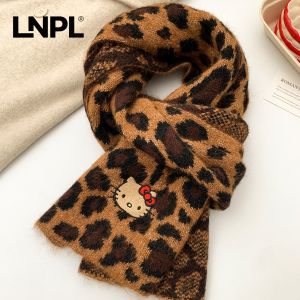 Women Warm Thick Winter Autumn Korean Style Leopard Pattern Scarf