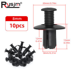10Pcs/20Pcs 8mm Rivet Nut Buckle Clip Rivet Fastener Black Auto Parts Repair Tool Plastic Push Pin Clip Car Accessories
