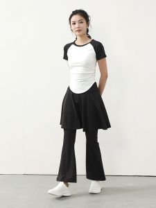 WiZi Yoga Legging Cutbray Olahraga Training Sport Wanita Flared Pants Pilates Outfit High Waist