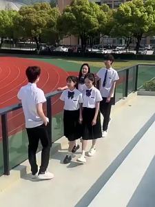 ali9 Graduation Class Uniform Set High School Student Preppy Style Autumn School Uniform White Shirt Long Skirt Korean Junior High School Female Choral Performance