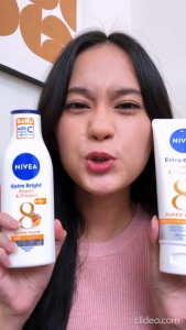 NIVEA Body Serum Extra Bright Care & Protect SPF 15 180ml - Hand body serum lotion moisturizer mencerahkan kulit kusam badan